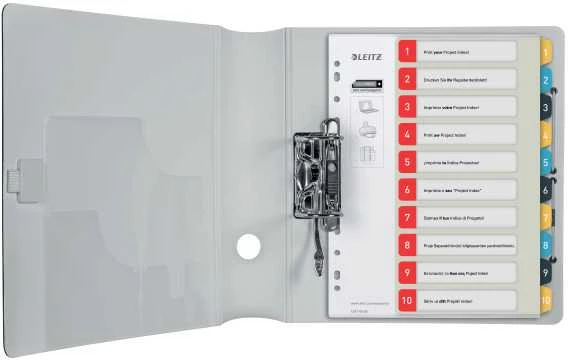 Skiriamieji lapai Leitz Cosy 1-10, Spausdinami, PP, įvairių spalvų