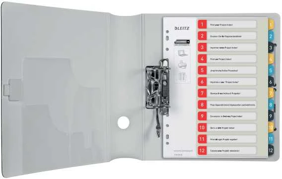 Skiriamieji lapai Leitz Cosy 1-12, Spausdinami, PP, įvairių spalvų