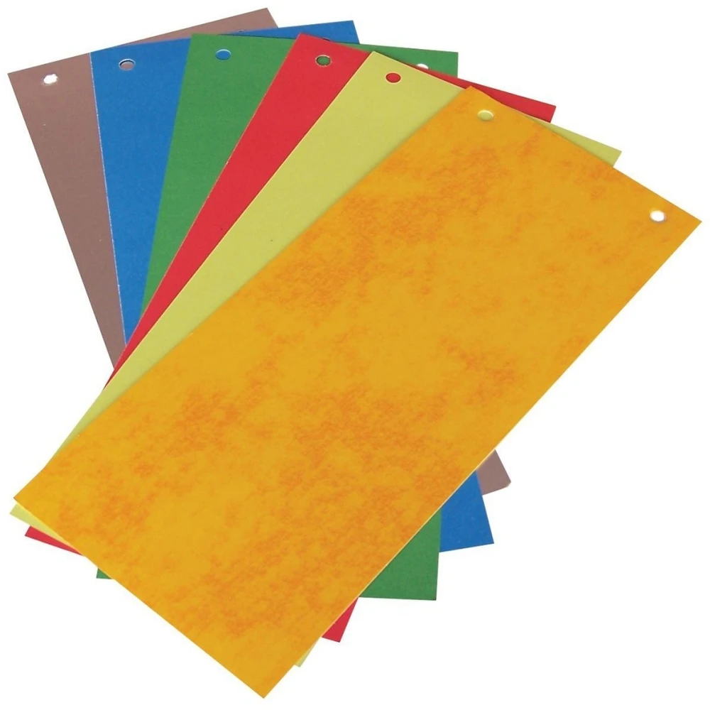 Skirtukai dokumentams SMLT, 11x23,5cm, kartoniniai, įvairių spalvų (100) 0808-008