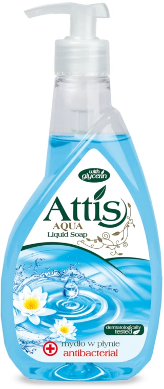 Skystas muilas Attis Aqua, 400ml (antibakterinis)