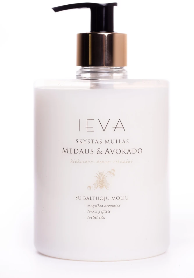 Skystas muilas Ieva medaus ir avokado kvapo, 500 ml.
