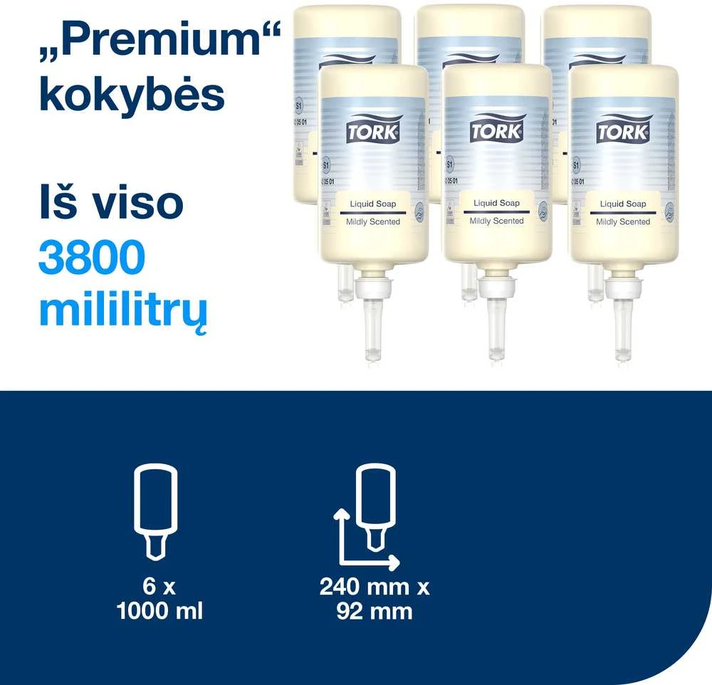 Muilas Tork Premium Mild S1, skystas, švelnus, 1l