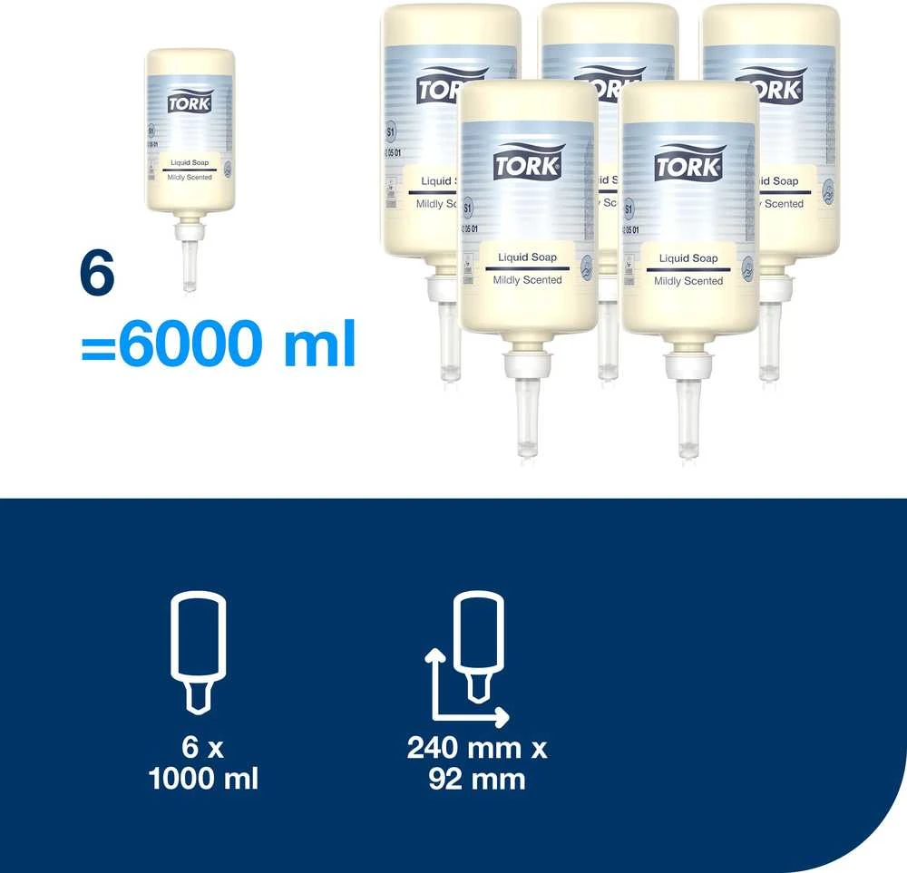 Muilas Tork Premium Mild S1, skystas, švelnus, 1l