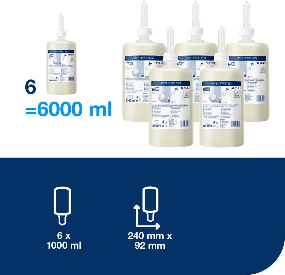 Muilas Tork Premium Mild S1, skystas, švelnus, 1l