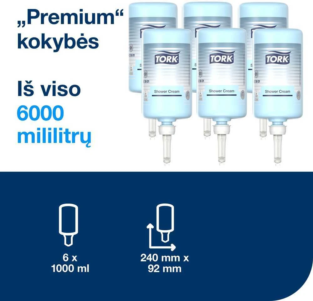 Skystas muilas Tork Shower Kreminis (dušo gelis) S1 (420601), 1l