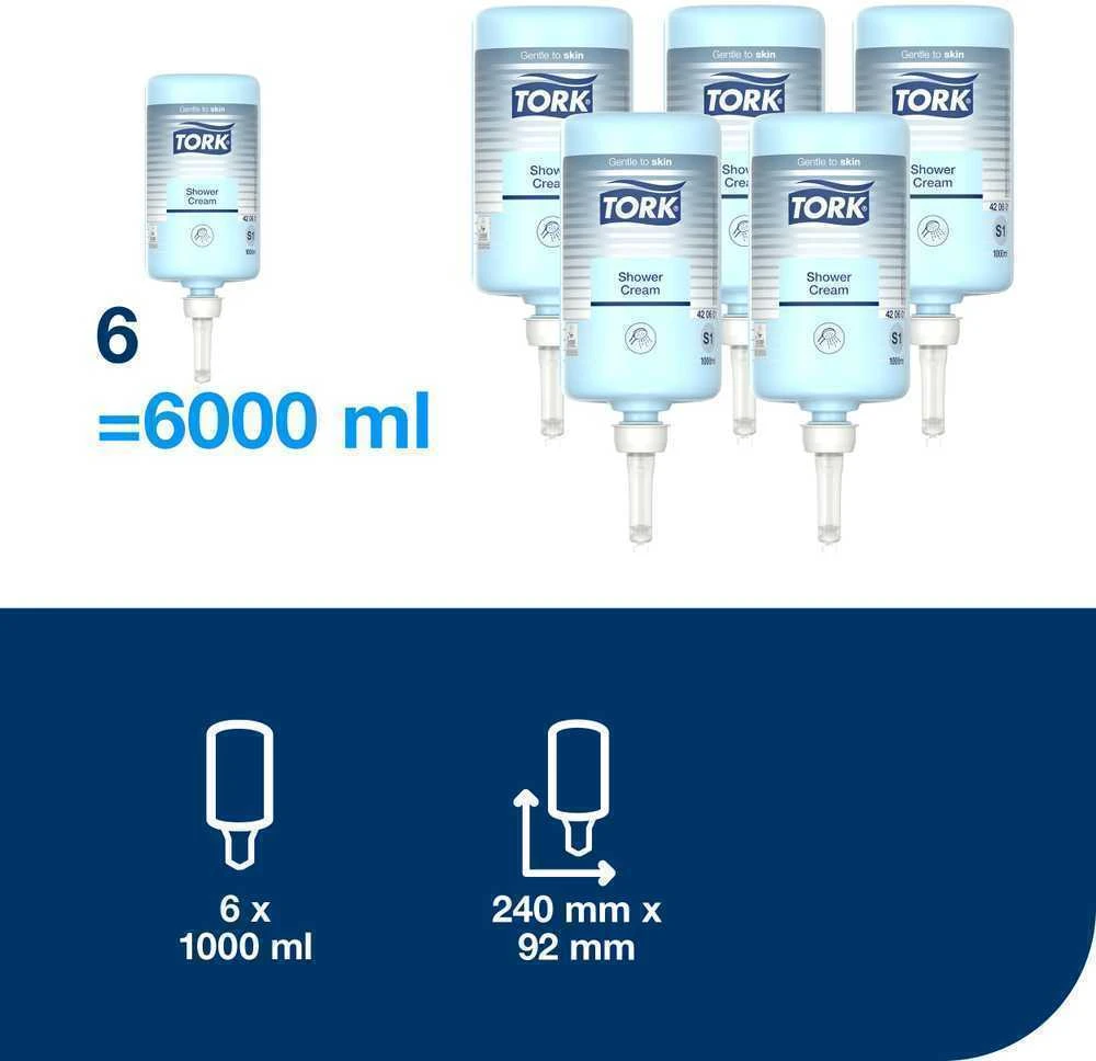 Skystas muilas Tork Shower Kreminis (dušo gelis) S1 (420601), 1l