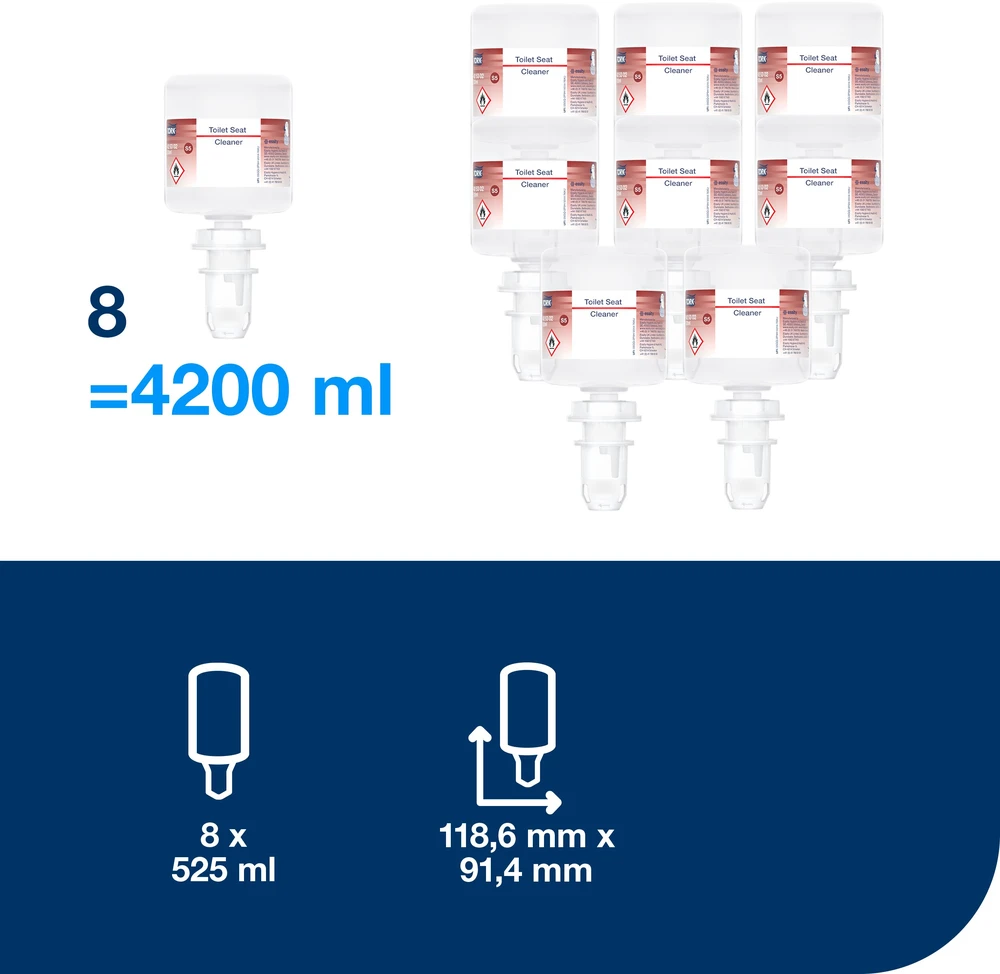 Tualeto sėdynės valiklis TORK, S5, 425302, 0,525 l