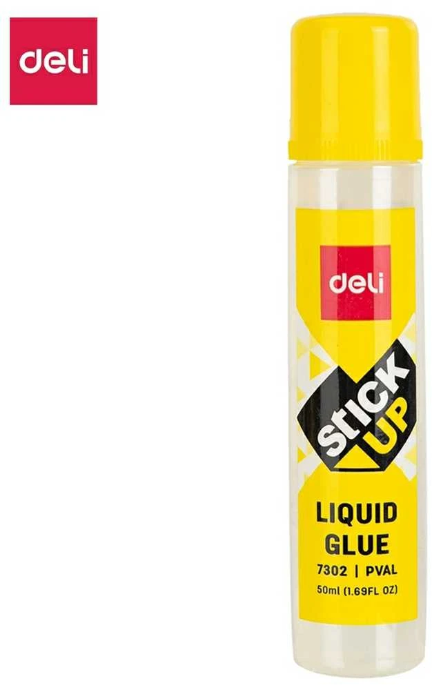 Skysti klijai DELI, 50ml, su tekstiliniu antgaliu