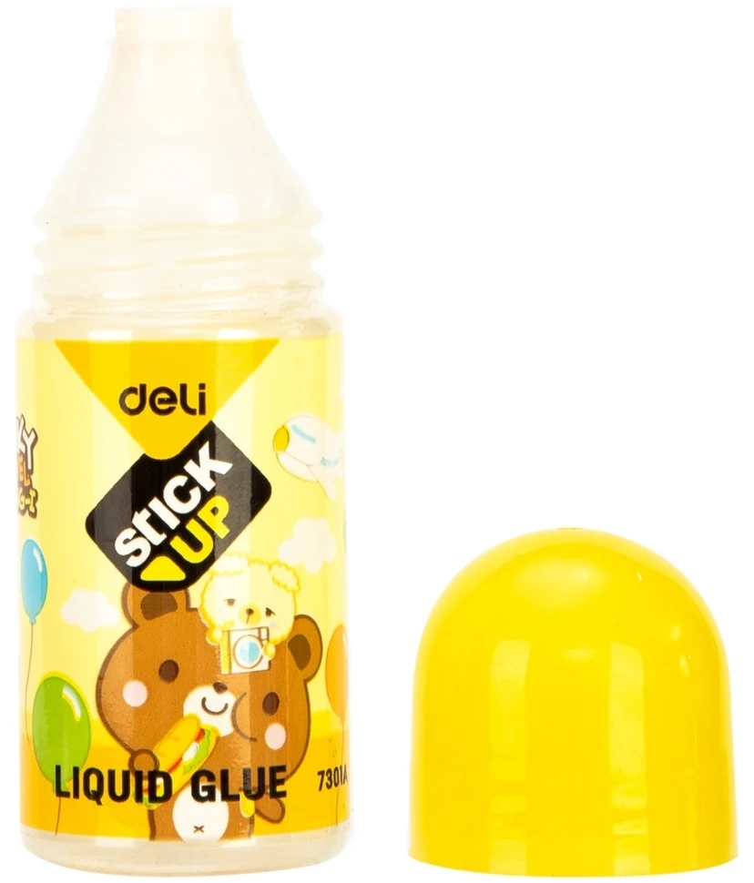 Skysti klijai DELI Funky Bear, 35ml, su antgaliu tekstilei