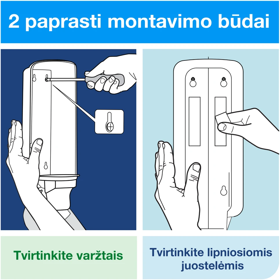 Skysto muilo laikiklis Tork S2 (561008), 475 ml, juodos spalvos, plastikinis