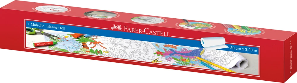 Spalvinimo rulonėlis Faber-Castell, su povandeniniais ir džiunglių motyvais