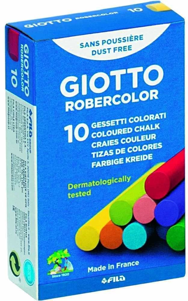 Spalvota kreida Fila Giotto Robercolor Carree, apvali, 10vnt, įvairių spalvų