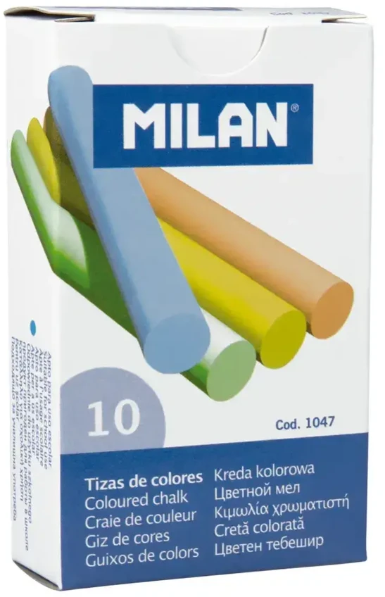 Spalvota kreida Milan, 10vnt, įvairių spalvų
