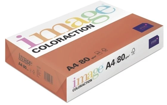 Spalvotas biuro popierius Image Coloraction, A4, 80g, London, raudonos spalvos, 500 lapų