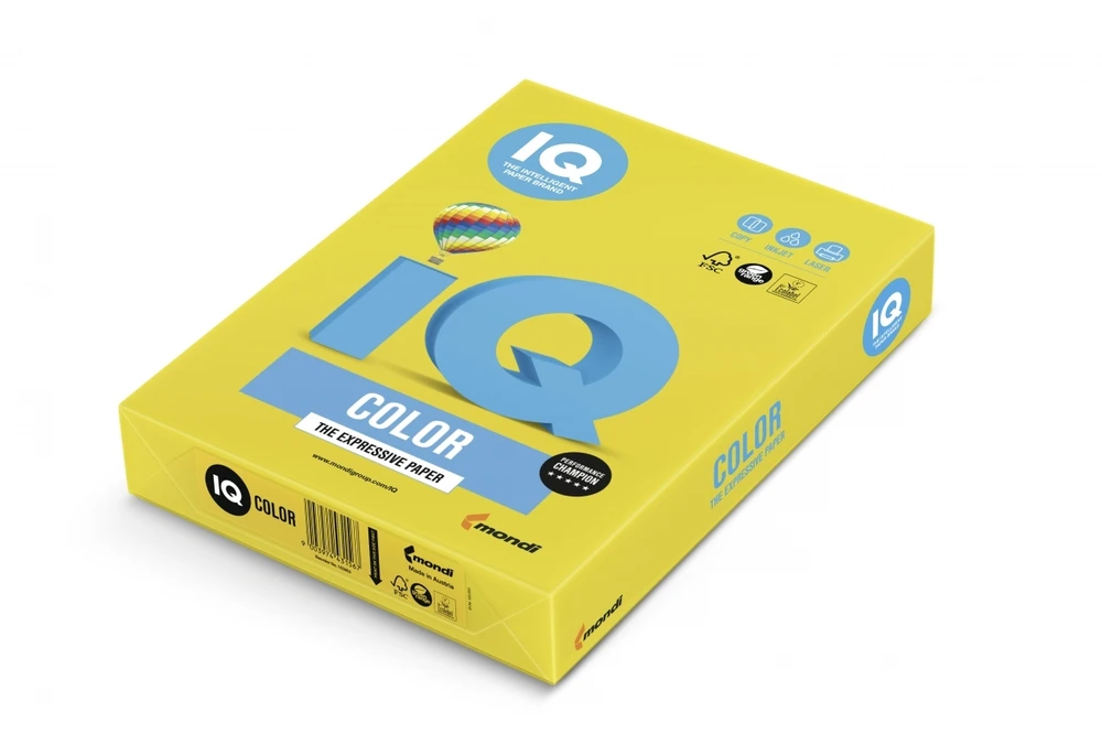 Iq Color Spalvotas biuro popierius IQ A4/160g/250L IG50 rapso geltonos spalvos