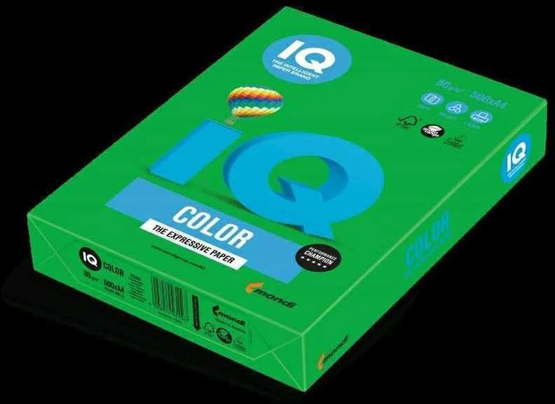 Spalvotas biuro popierius IQ A4, 160g, DG47 tamsiai žalios spalvos, 250 lapų