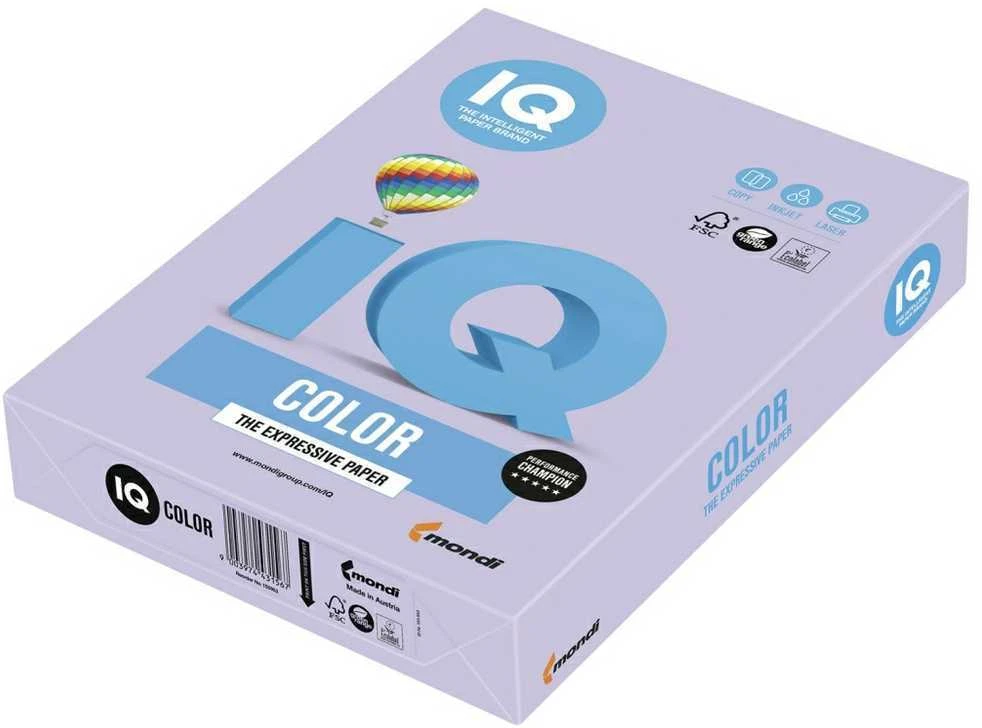 Spalvotas biuro popierius IQ A4, 160g, LA12 levandų spalvos, 250 lapų