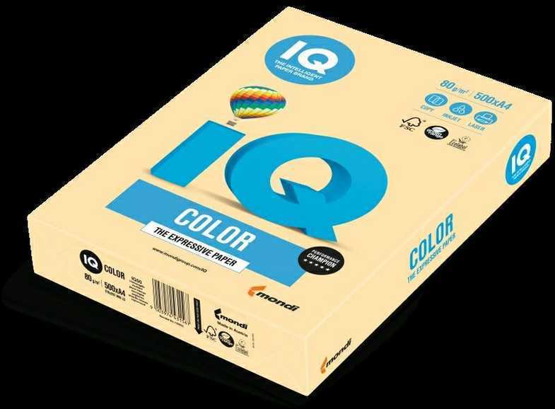 Maestro Color Spalvotas biuro popierius IQ, A4, 80g, CH32, rusvai gelsvos spalvos, 500 lapų