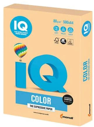 Spalvotas biuro popierius IQ,A4,160g, GO22, auksinės spalvos, 250 lapų