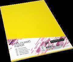 Spalvotas kartonas College A4 20 lapų, 160g/m2, neoninės geltonos spalvos