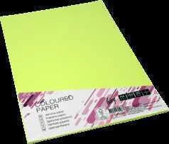 Spalvotas kartonas College A4 20 lapų, 160g/m2, geltonos spalvos, ZG34
