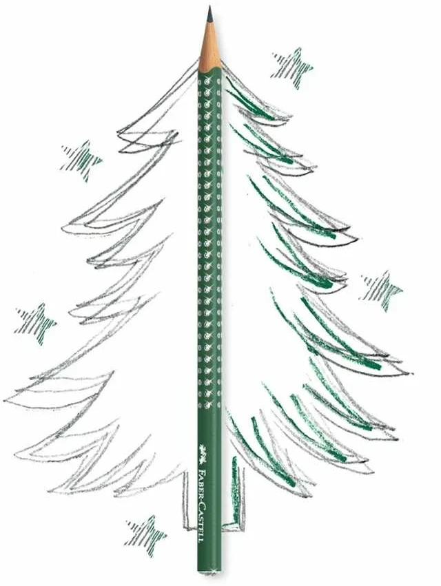 Pieštukas Faber-Castell Sparkle HB, žalios spalvos korpusas