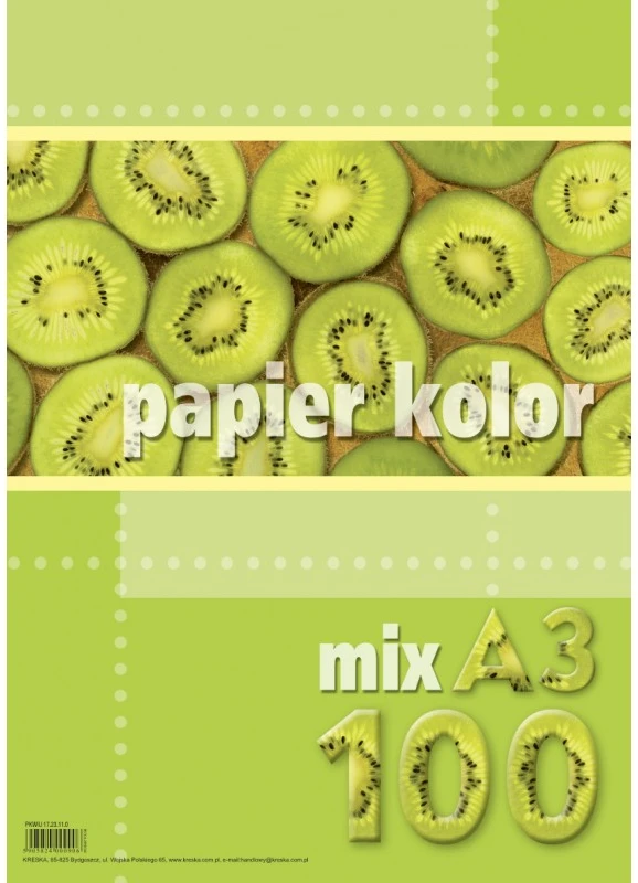 Kreska Spalvotas popierius Mix, A3, 80g, 5x20lapų, 100 lapų