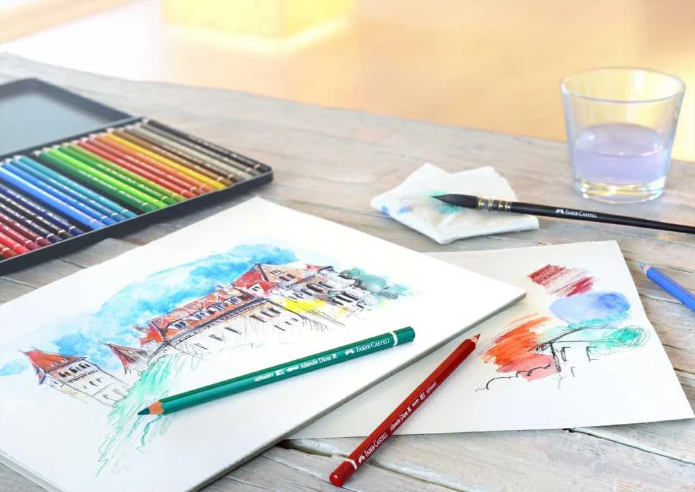Spalvoti akvareliniai pieštukai Faber-Castell Albrecht Dürer, 12 spalvų