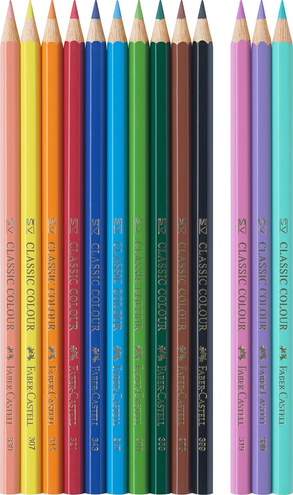 Spalvoti pieštukai Faber-Castell Colour Grip Unicorn 10 +3 pastelinės spalvos