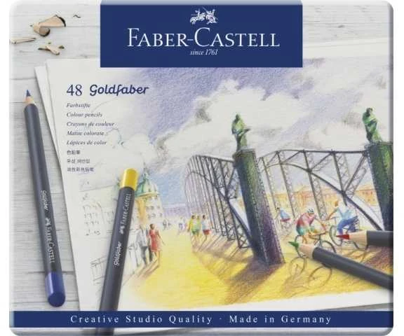 Spalvoti pieštukai Faber-Castell Goldfaber Creative Studio, 48 spalvos