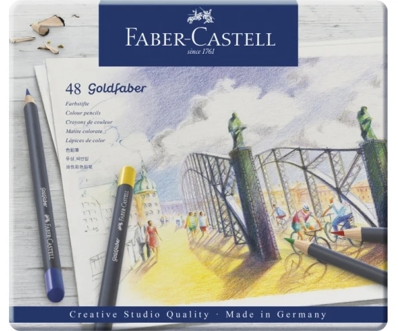 Spalvoti pieštukai Faber-Castell Goldfaber Creative Studio, 48 spalvos