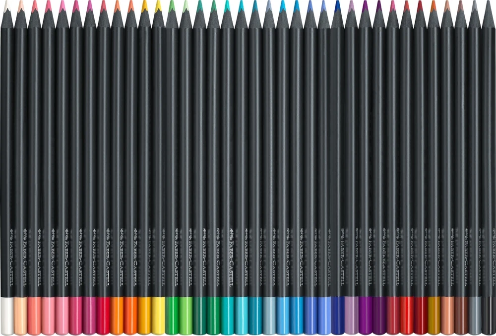 Spalvoti pieštukai Faber-Castell, Juodas Edition, 36 spalvos