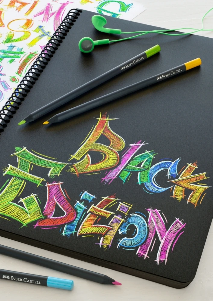 Spalvoti pieštukai Faber-Castell, Juodas Edition, 36 spalvos