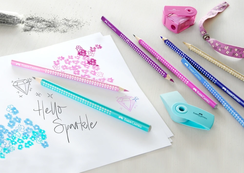 Spalvoti pieštukai Faber-Castell Sparkle, 20 spalvų