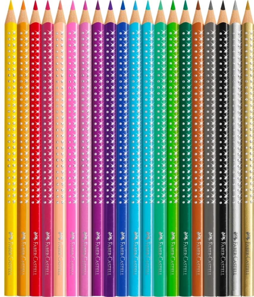 Spalvoti pieštukai Faber-Castell Sparkle, 20 spalvų