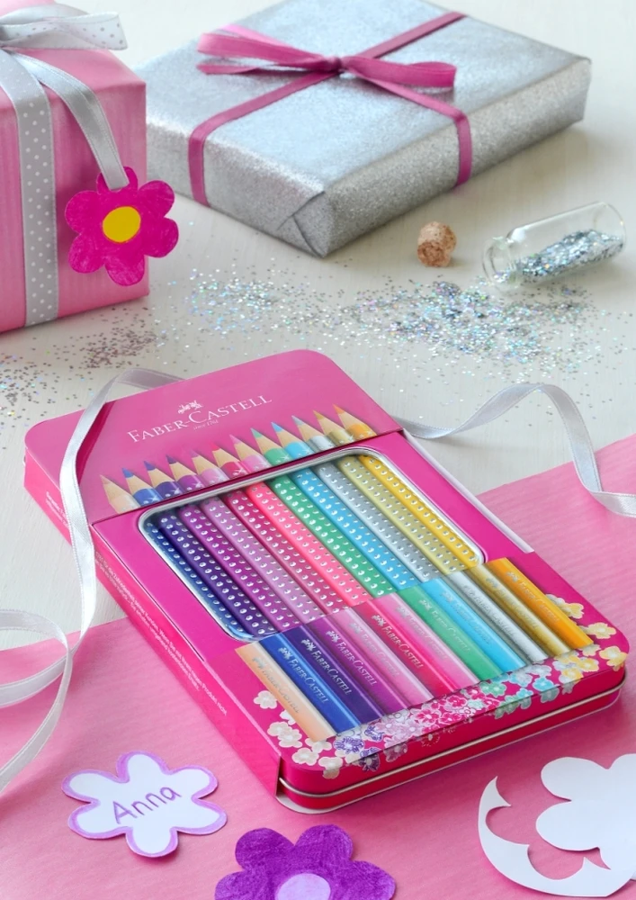 Spalvoti pieštukai Faber-Castell Sparkle, 12 spalvų