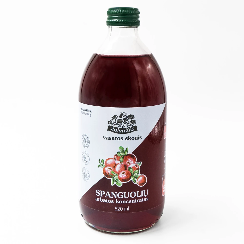 Žolynėlis spanguolių arbatos koncentratas, 520ml