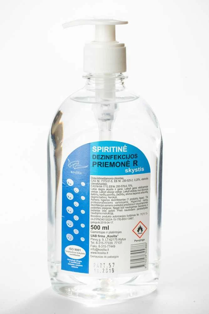Jx16Bsma Dezinfekcinė spiritinė priemonė rankoms, su dozatoriumi, 500 ml
