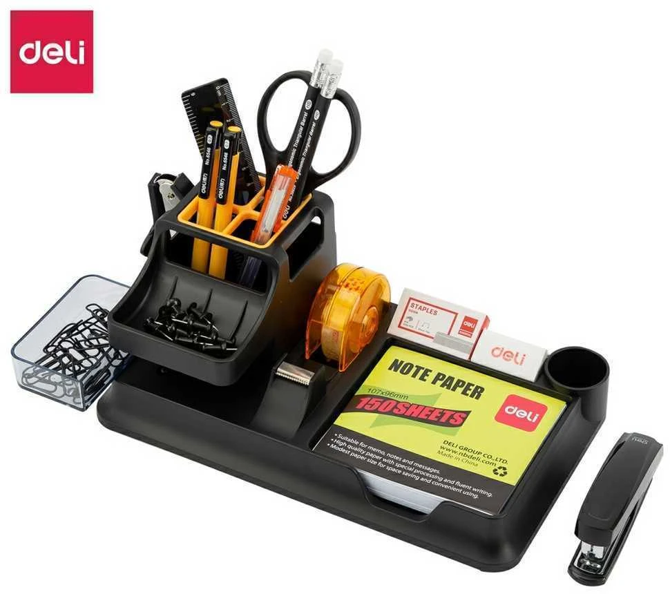 Pieštukinė DELI 38252A, užpildyta, 16 dalių, juodos spalvos