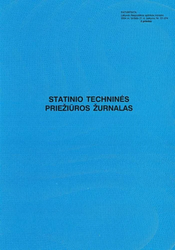 Technoinform Statinio techninės priežiūros žurnalas 0720-045