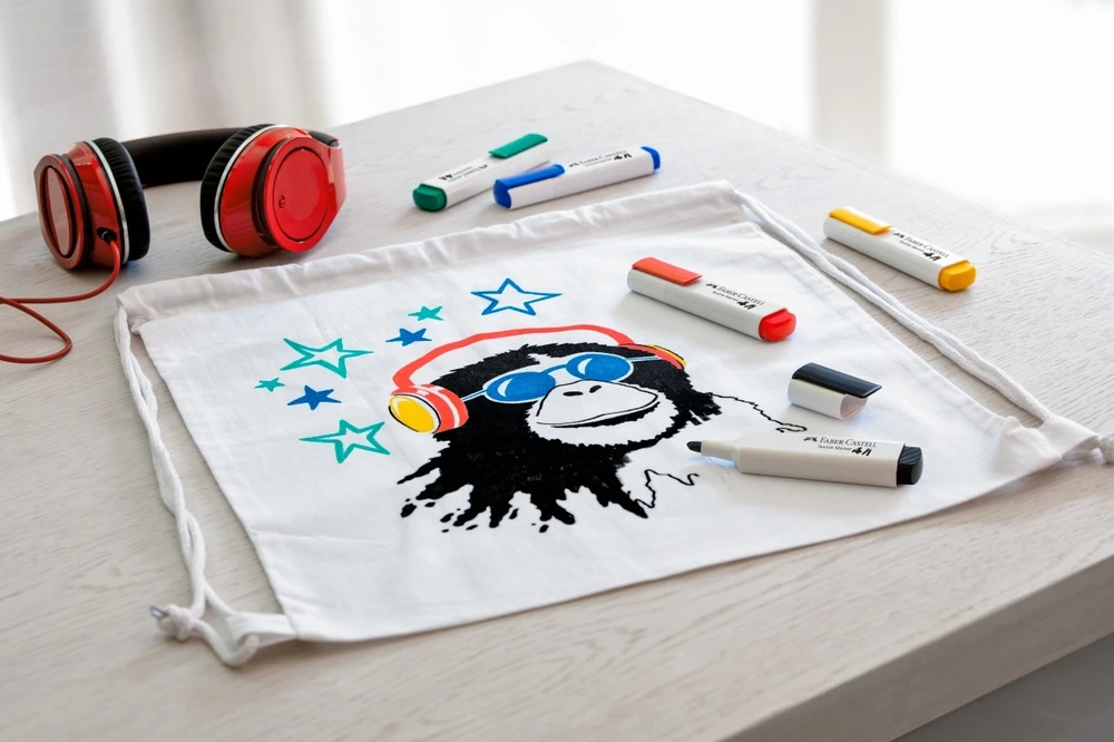 Tekstilės žymeklių rinkinys Faber-Castell, 5 spalvos