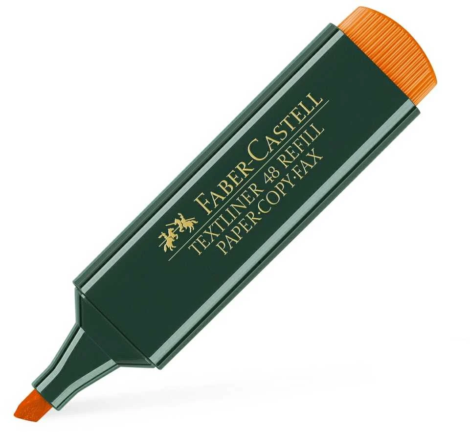 Teksto žymeklis Faber-Castell, 1-5 mm, kirsta galvutė, oranžinis 1212-303