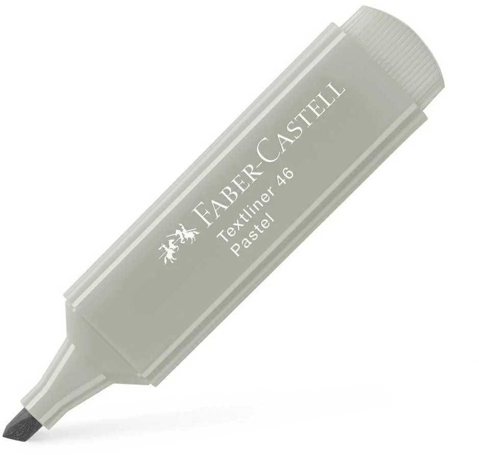 *Teksto žymeklis Faber-Castell, pilkos spalvos,kirstu galiuku, 1,2 - 5mm