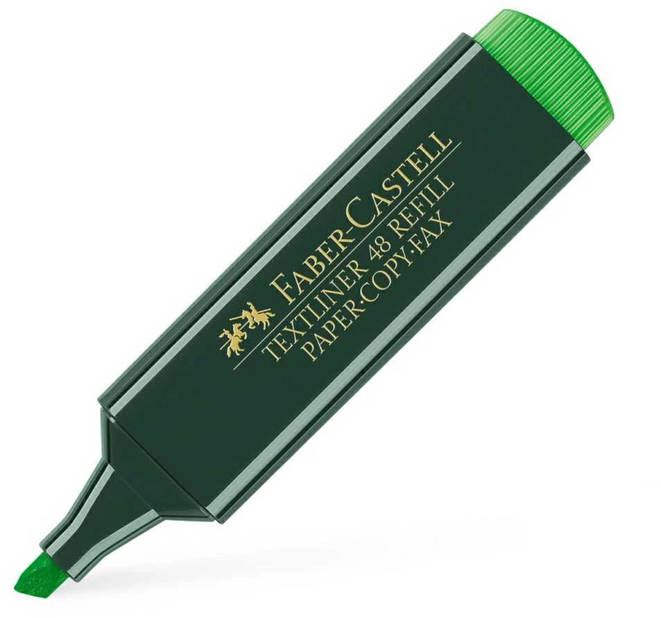 Teksto žymeklis Faber-Castell, žalios spalvos, kirstu galiuku, 1,2 - 5mm