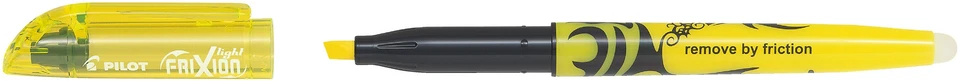 Pilot Pen Teksto žymeklis Pilot Frixion Light, kirstu galiuku, su trintuku, geltonos spalvos
