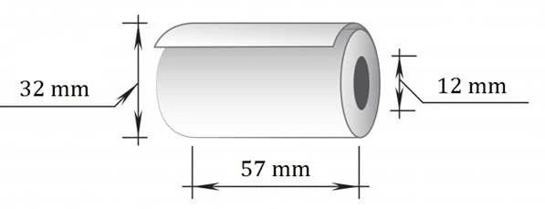 Technoinform Terminė kasos juosta, 57x10m/12mm (maks.diam. 32mm)