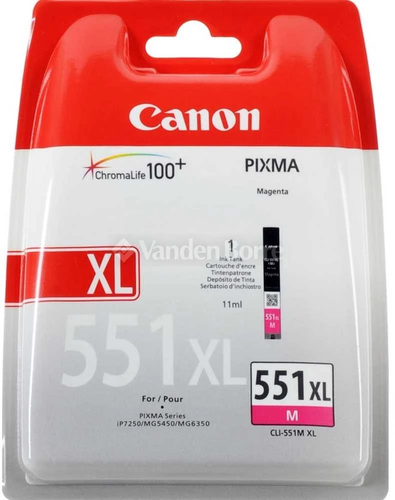 CANON 1LB CLI-551XLM rašalo kasetė purpurinė didelės talpos 680 puslapių 1 pakuotė XL