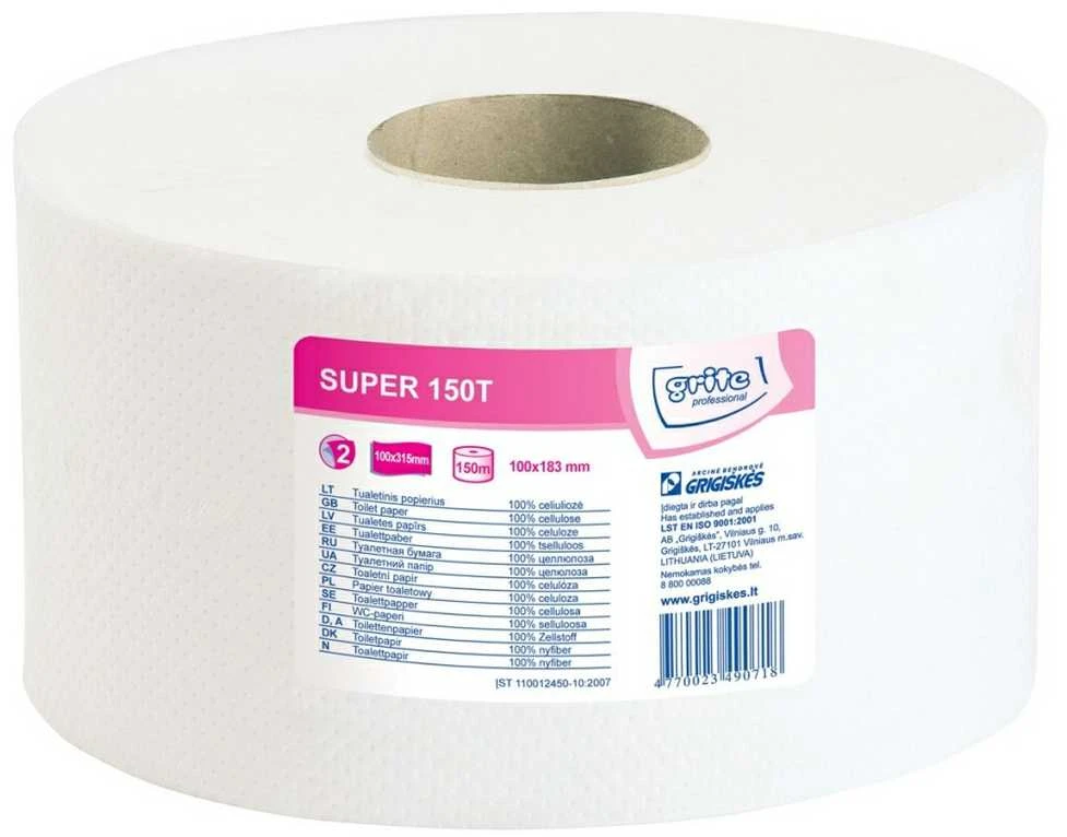 Tualetinis popierius Grite super 150T, 2 sluoksniai, 150m