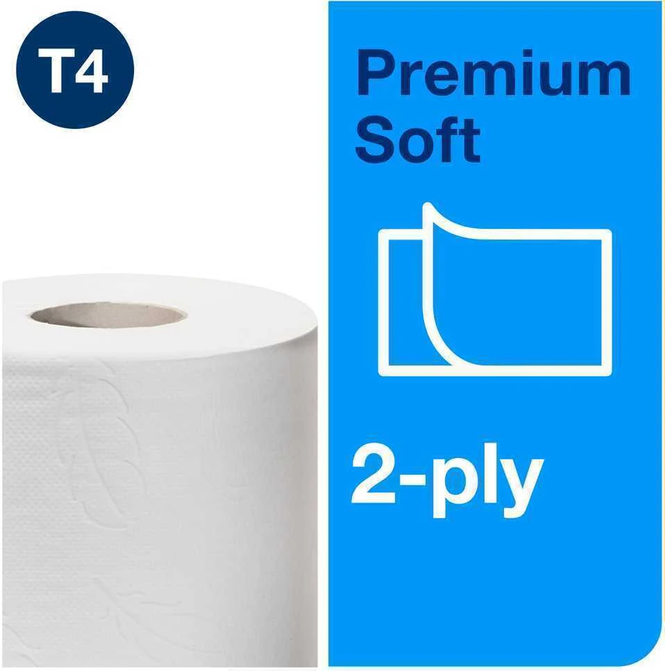 Tualetinis popierius rulonėliais Tork Premium Soft T4, (110219), baltos spalvos, 2 sluoksniai, 50.4 m, 360 lapeliai