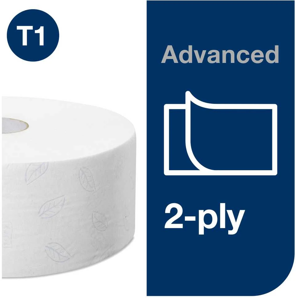Nezatříděno Tualetinis popierius Tork Advanced Jumbo T1, 120272, 2 sluoksniai, 360m, 1800 lapelių, baltos spalvos, 1vnt